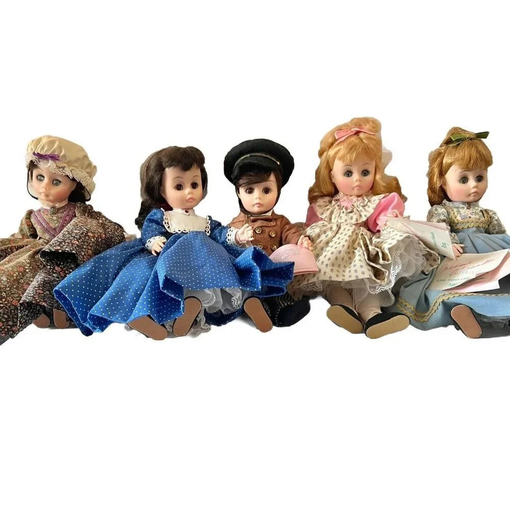 Madame Alexander 12" Little Women Doll Collection Lot 5 Meg Jo Amy Marme Laurie